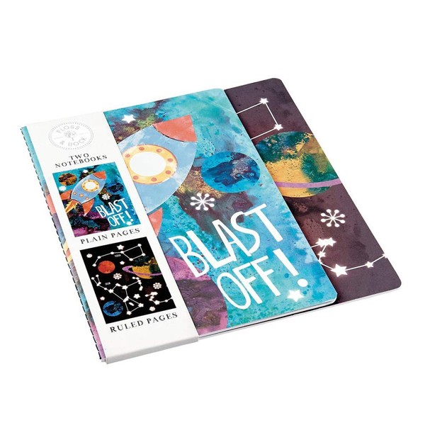 Floss & Rock, Pair of Notebooks, 1 ruled and 1