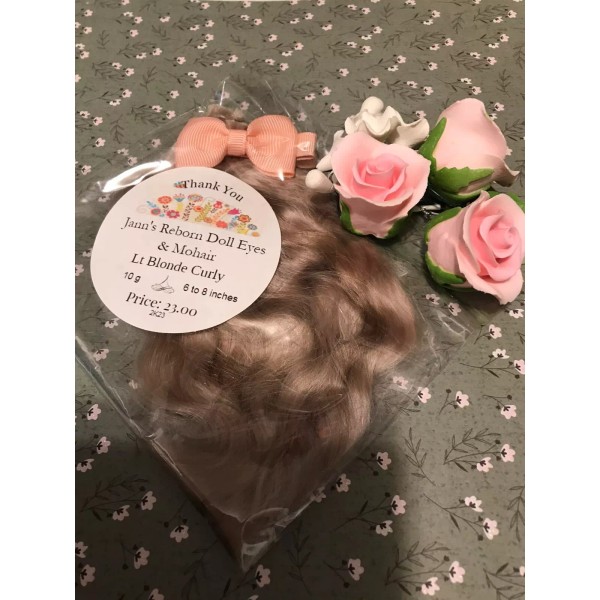 Jann's Premium Mohair "Lt Blonde 10g Premium Mohair Curly 6