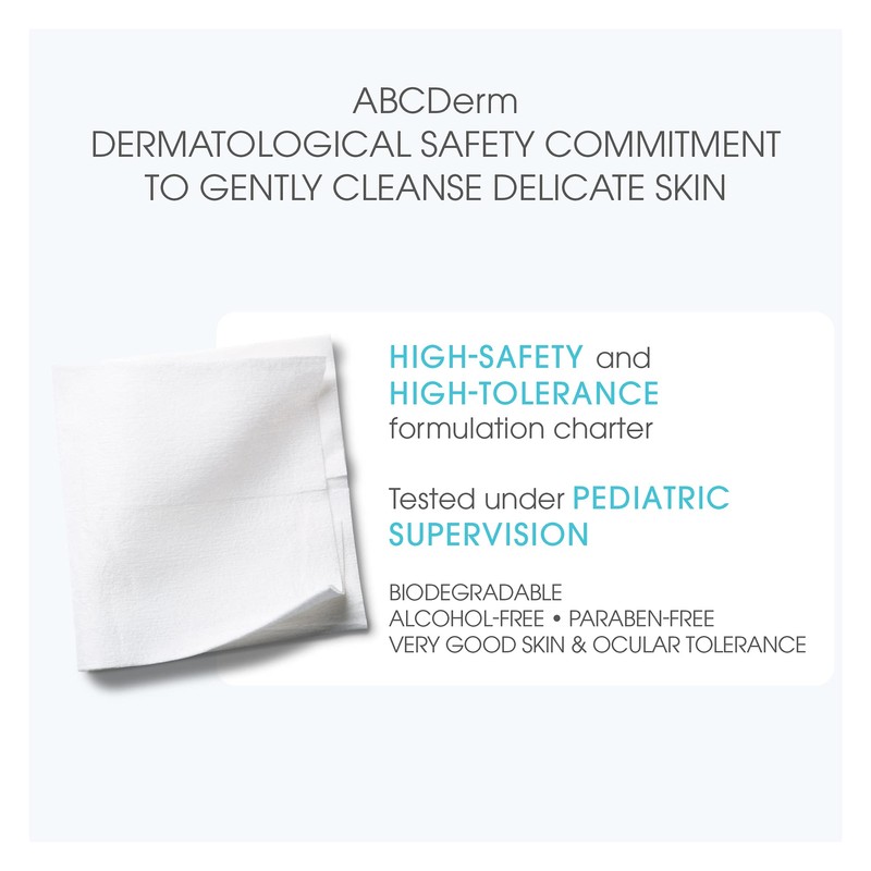 Bioderma ABC Derm H2O, Reinigungstücher, 60 Stück