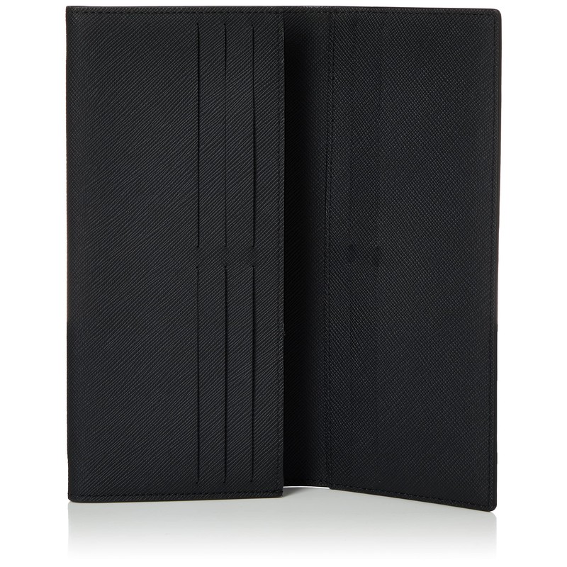 Dunhill 001 Men's Long Wallet PLAIN Black, 001 black