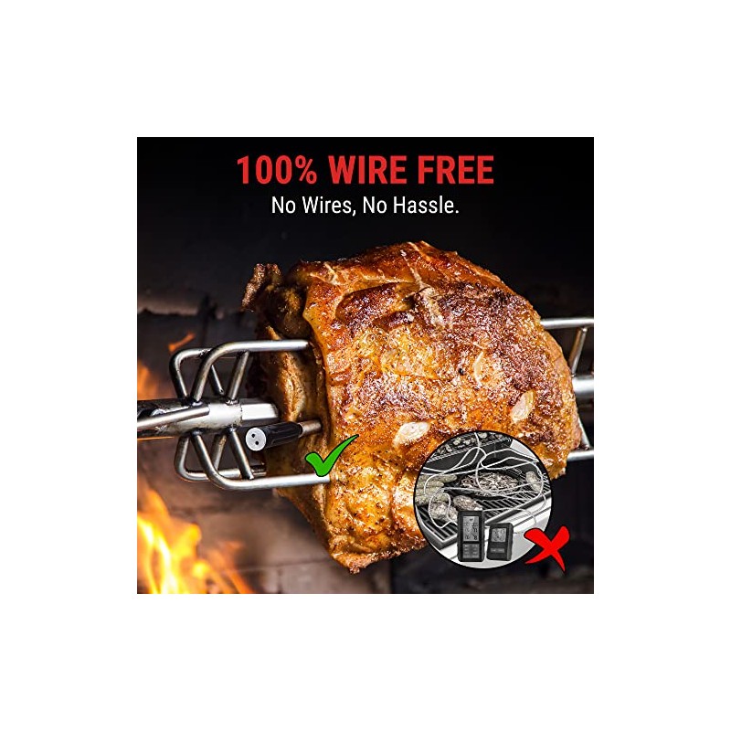 Termóde de carne verdaderamente inalámbrico, termóde de carne Bluetooth para
