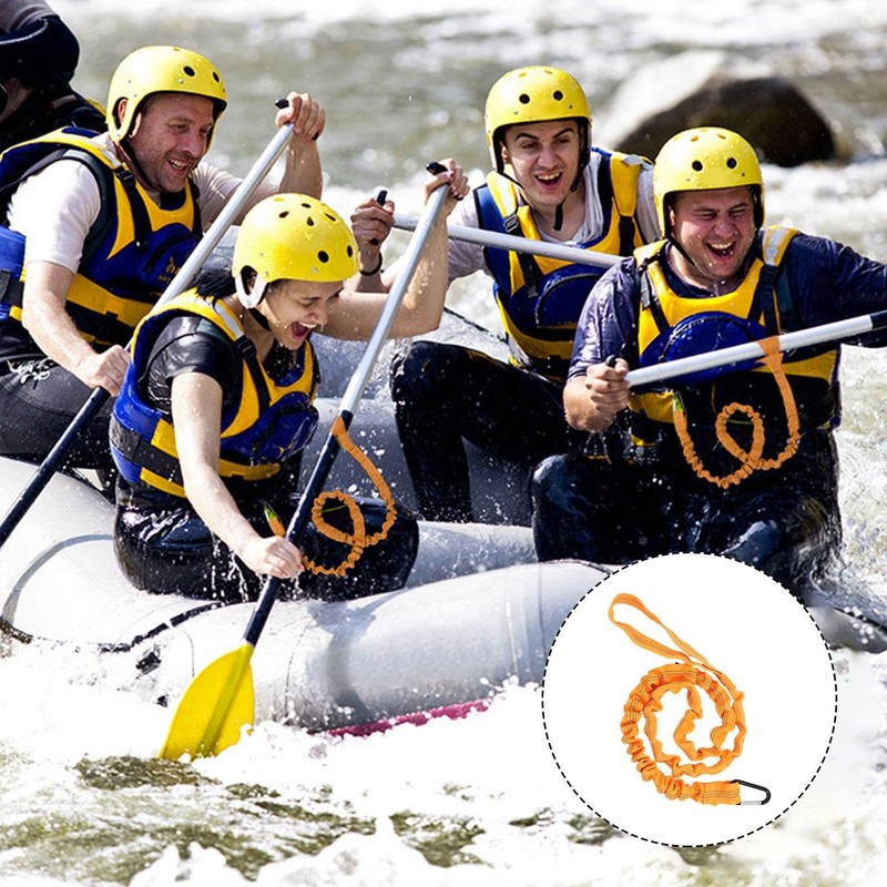 Pack of 2 Paddle Ropes, 1 Piece Whistle, Elastic Safety