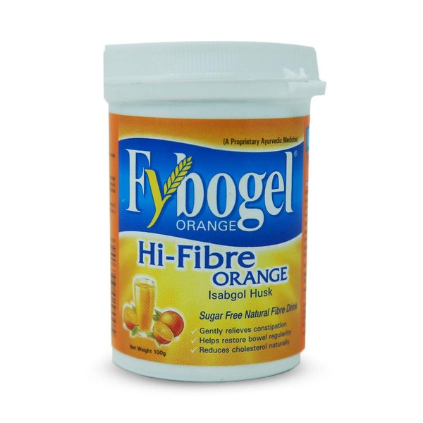 Reckitt Benckiser Fybogel Orange Hi-Fibre Orange Isabgol Husk 100 gm. Gently Releives Constiaption