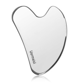 Uormsici Metal Gua Sha Facial Tools, 100% 304 Stainless Steel Guasha Tool for Face, Premium Guasha Set for Face, Body, Gua Sha Stone for Tighten Skin