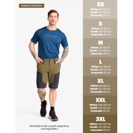 RevolutionRace RVRC GP Men's Shorts, Durable and Ventilated Hiking Shorts for All Outdoor Activities, dark olive