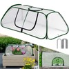Garden Rows Accelerator Plants Cover-Garden Greenhouse with Roll-up Zipper Door,Thicker PE Cover for Indoor Outdoor Vegetable Fruits Rows - 45" L x 22" W x 16" H (White, 1 Pack)
