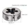 sourcing map Round Threading Dies, Metric M10 x 1.25 Thread