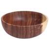 22x7.5cm Eco Friendly Wooden Salad Bowl Container Food Fruit Serving