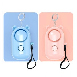 Portable Keychain Personal Safety Alarm - Emergency Siren with LED Blue Alarm 2ea