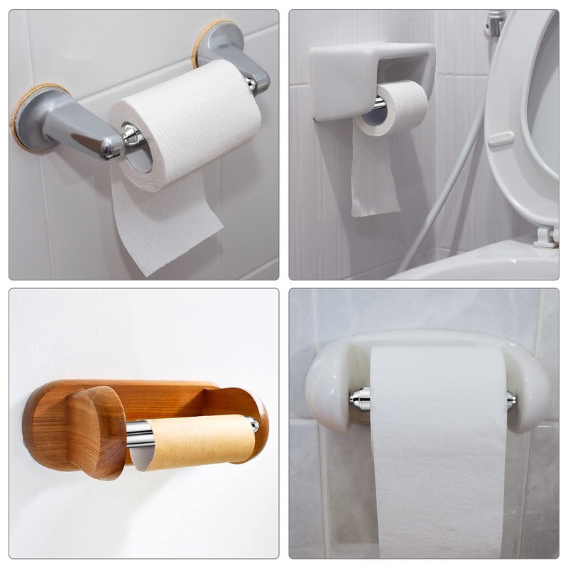 Shappy 4 Pieces Toilet Paper Holder Roller Replacement Plastic Spring