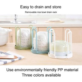 White Dinnerware Bowl Plate Racks and Holder Plastic Drain Rack Dish Storage Display Stand Drying Shelf Tableware Drainer Rack Kitchen Organizer 5.5 * 5.8 inches