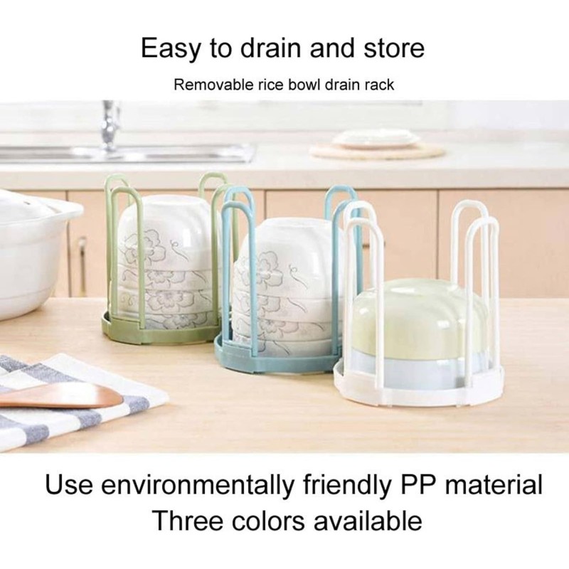 White Dinnerware Bowl Plate Racks and Holder Plastic Drain Rack