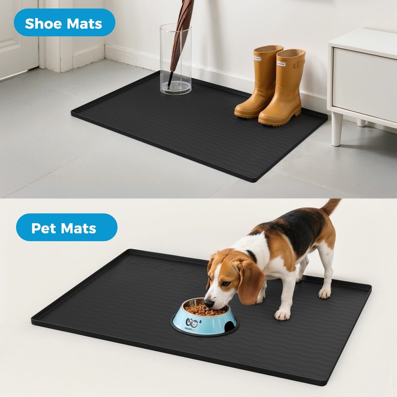 URMONA 28'' x 22'' Waterproof Silicone Under Sink Mat Cabinet