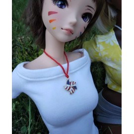Kyle Lefort 1/3 Scale Smart Doll Sized American Flag Pinwheel  Pendant Necklace