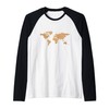 The World Map Earth Day Planet World Maps Raglan Baseball