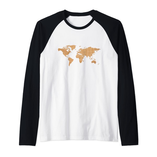 The World Map Earth Day Planet World Maps Raglan Baseball