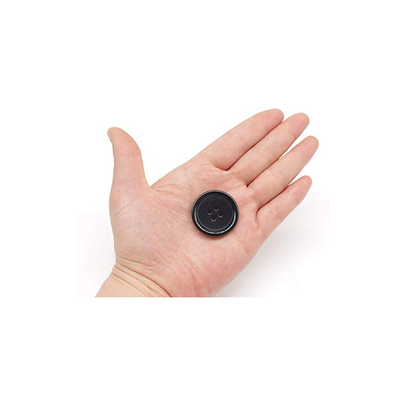 YaHoGa 40 botones de resina negra de 30 mm para