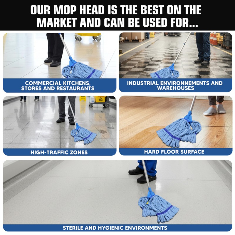 2 Pack - Replacement Heavy Duty Microfiber Mop Head |
