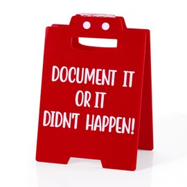 Funny Team Office Gifts, Positive Inspirational Desk Plaques Signs Motivational Coworker Gifts Office Decor for Women Men Colleagues Teammates Employees White Elephant Gifts (Document It)