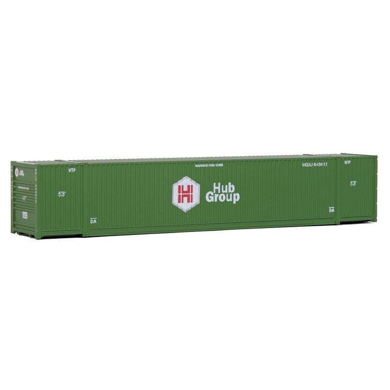 Walthers HO Scale 53' Singamas Corrugated-Side Container Hub Group (Green)