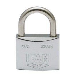 IFAM Padlock Series Inox | High Oxidation Resistance | Humid Environments | High Security | Normal Shackle | 40 mm | Heavy Duty and Chrome-Plated