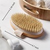 2 Pcs Dry Brushing Body Brush,Natural Bristle Exfoliating Body Scrubbers