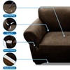 Pfrstuv Loveseat Sofa Slipcover Leather Look Couch Covers for 2
