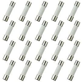 BOJACK F6.3AL250V 5x20mm 6.3A 250V Fusibles de cerámica de soplado rápido, 6.3 amperios, 250 voltios, 0.2 x 0.78 pulgadas (paquete de 20)