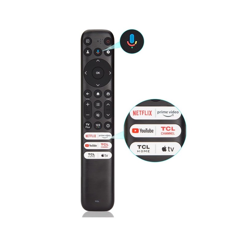 OEM New Remote for TCL-Google-TV-Remote Compatible with TCL Q6/Q7/QM8/S3/S4 Series(with