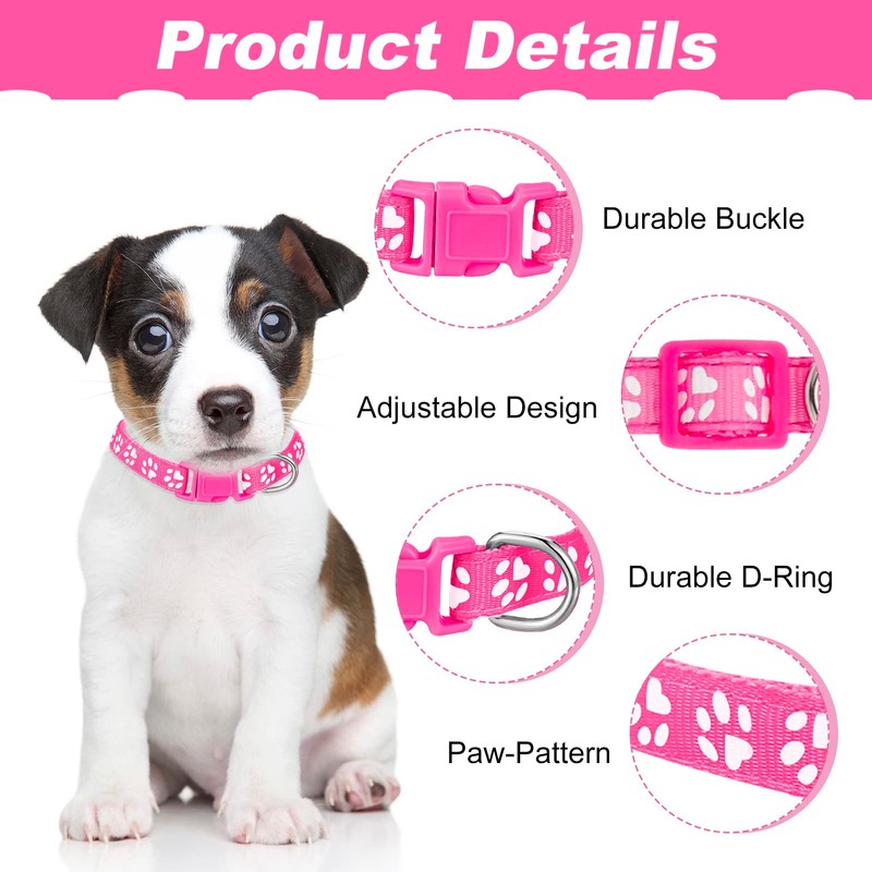 BOUMUSOE 18 Pcs Puppy Collars for Litter Adjustable Puppy Whelping