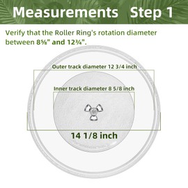 Gemroom 14.2" Microwave Glass Plate for LG Microwave Plate MJS47373304, 14 1/8 Inch Replacement Microwave Glass Plate Compatible with Frigidaire A13804901