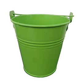 Spring life 11CM METAL TIN HERB FLOWER BUCKET POT PLANTER WEDDING FAVOURS SWEET TREE (green)