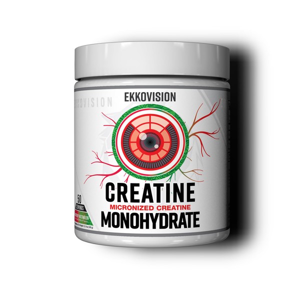 Ekkovision Creatine Monohydrate Powder, Micronized, Raspberry Watermelon, Pre & Post