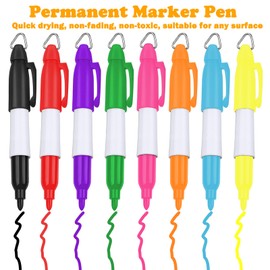 Klumuke Badge Lights for Nurses Set - Mini LED Keychain Flashlights & Permanent Marker Pens, 12 Lumen, Badge Reel for Nurses Doctor (16PCS-Multicolor)