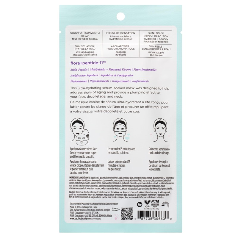Pacifica Future Youth Time Shift Hydrogel Facial Mask, Multi-Peptide Anti-Aging