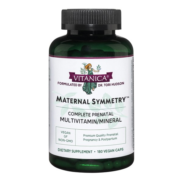 Vitanica Maternal Symmetry, Prenatal and Postnatal Vitamins, Vegan, 180 Capsules