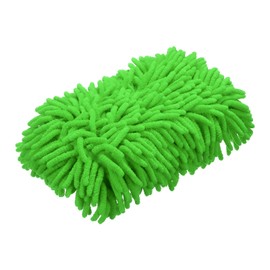 HARFINGTON Car Wash Sponge 9.1" x 4.7" Chenille Microfiber Mitt Scratch-Free Absorbent Scour Scrubber Cleaning Sponge for Washing Detailing on Cars, Trucks, SUV, Boats, RVs, Green
