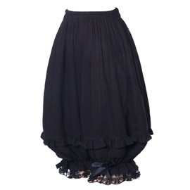 Vibsion - Pantalones de calabaza para mujer estilo victoriano Lolita Bloomers, Negro -, Large