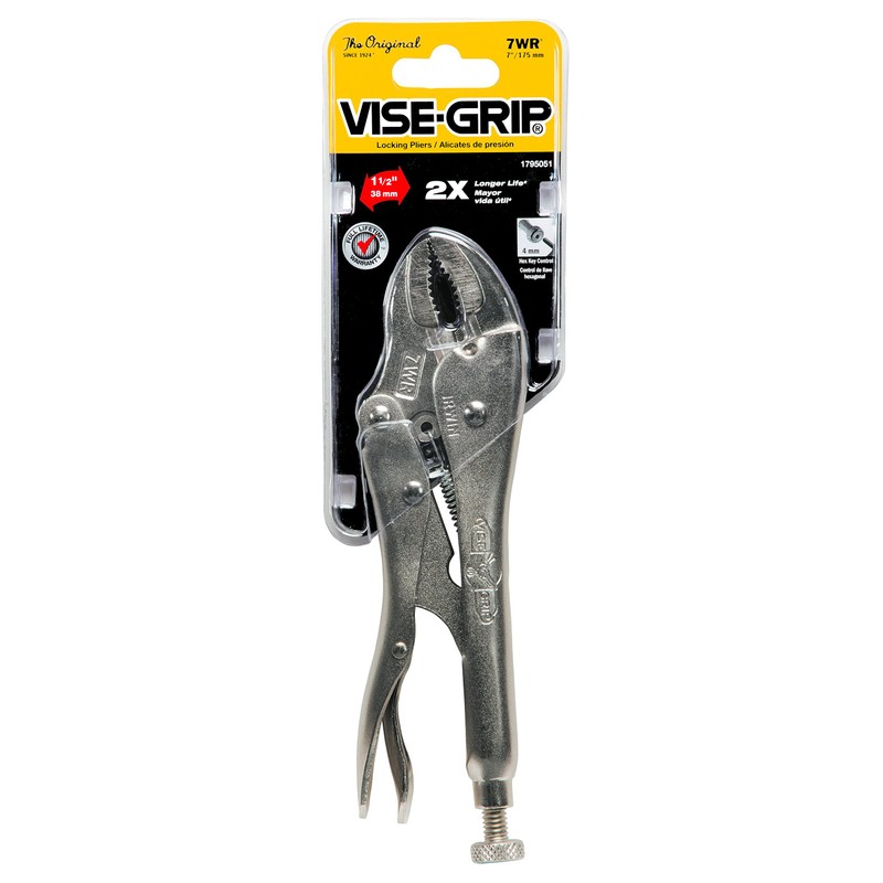 IRWIN 07-7WR Vise-Grip 7-Inch Curved Jaw with Wire Cutters