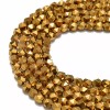 Unbranded Gold Plated Hematite Star Cut Nugget Beads 8mm 15.5"