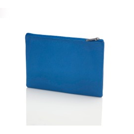 Josephine Osthoff Bank Bag Large Wallet Document Bag DIN A5 100% Genuine Leather with Zip (943), royal