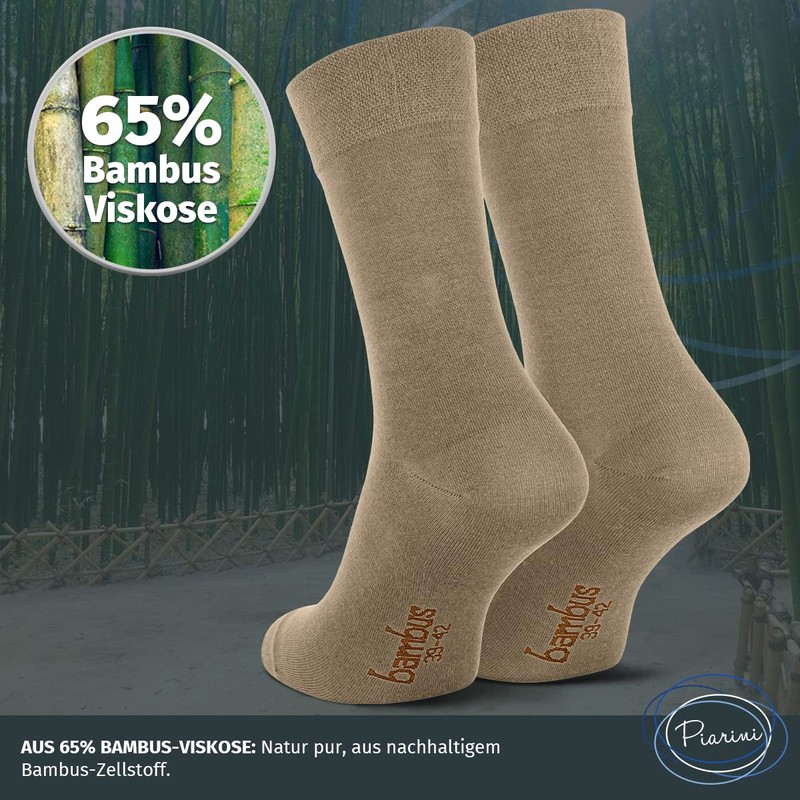 Piarini Bamboo Socks Anti Sweat [6 Pairs] Long – Women's