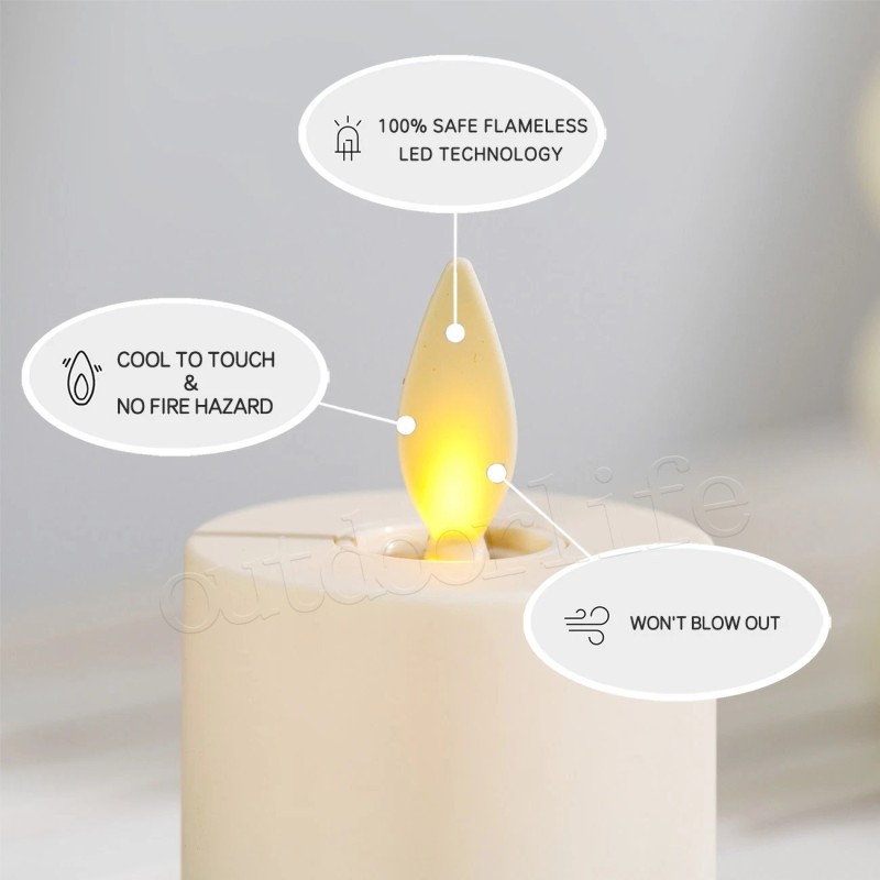 Luminara Set of 2 Luminara Flameless Votive LED Candles Ivory