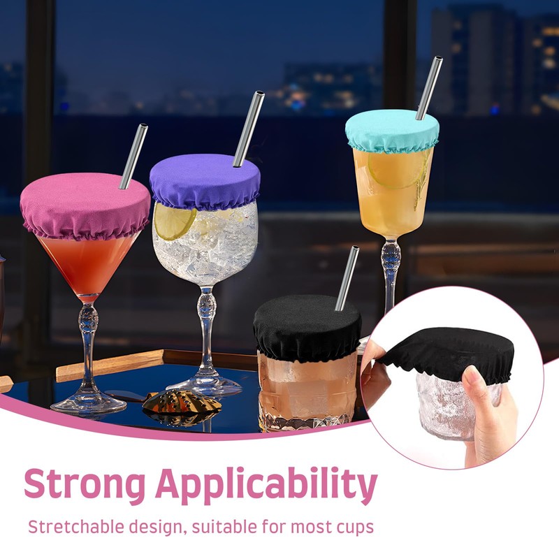 atnayo 15 Pcs Drink Covers Anti Spike, Reusable & Washable