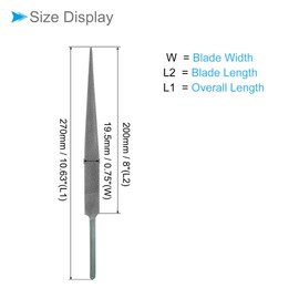 CoCud Hardwood File, 8" Blade, High Carbon Hardened Steel Single Cutting Woodworking Half Round Rasp - (Applications: for Shaping Wood, Leather, Plastic, Metal)