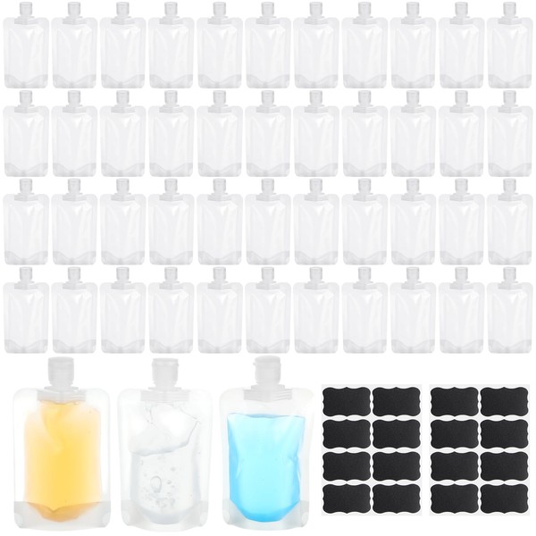 Funnymoom 72 Pcs Travel Pouches for Toiletries Bulk Leakproof Refillable