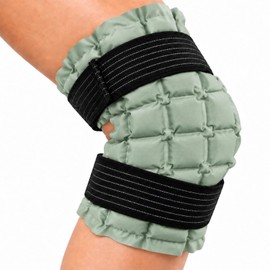 MR.ICE Knee Ice Pack Wrap for Pain Relief, Hot & Cold Gel Compress Green