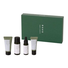 aono Skin Care Trial Set, Facial Cleansing, Lotion, Serum, Cream, 1.1 oz (30 g) + 0.4 fl oz (10 ml) + 0.4 oz (10 g)