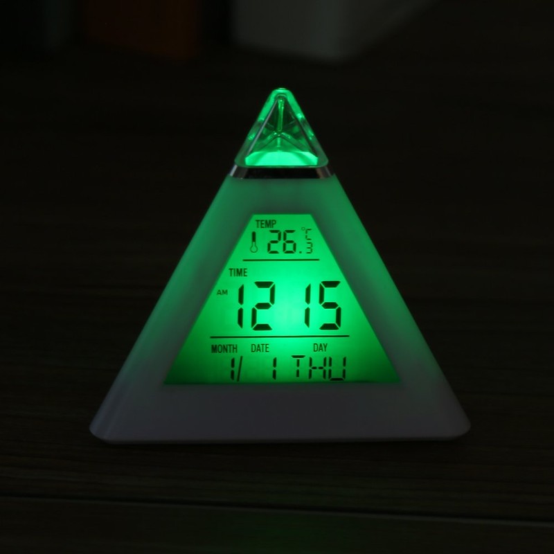 LED Color Changing Alarm Clock, Digital LCD Table Alarm Clock