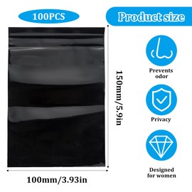 Sacchetti Igienici, 100 Pezzi, Sacchetti per Smaltimento Tamponi, Dispenser Portatile per Smaltimento Igiene Femminile, Inodore, a Prova di Perdite, per Viaggi, Attività, 15 x 10 cm